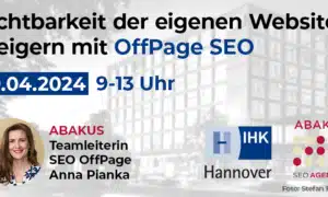 IHK Hannover Seminar "Sichbarkeit der eigenenn Website steigern mit Offpage SEO" am 19.04.2024